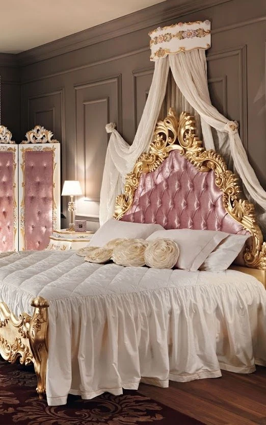 DAPHNE CLAIR FRENCH GOLD AND WHITE BEDROOM SET