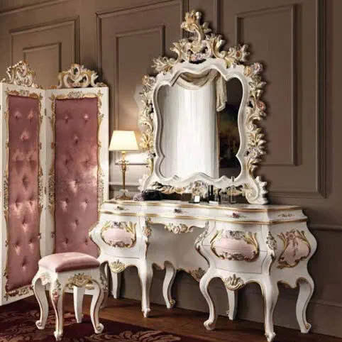DAPHNE CLAIR FRENCH GOLD AND WHITE BEDROOM SET