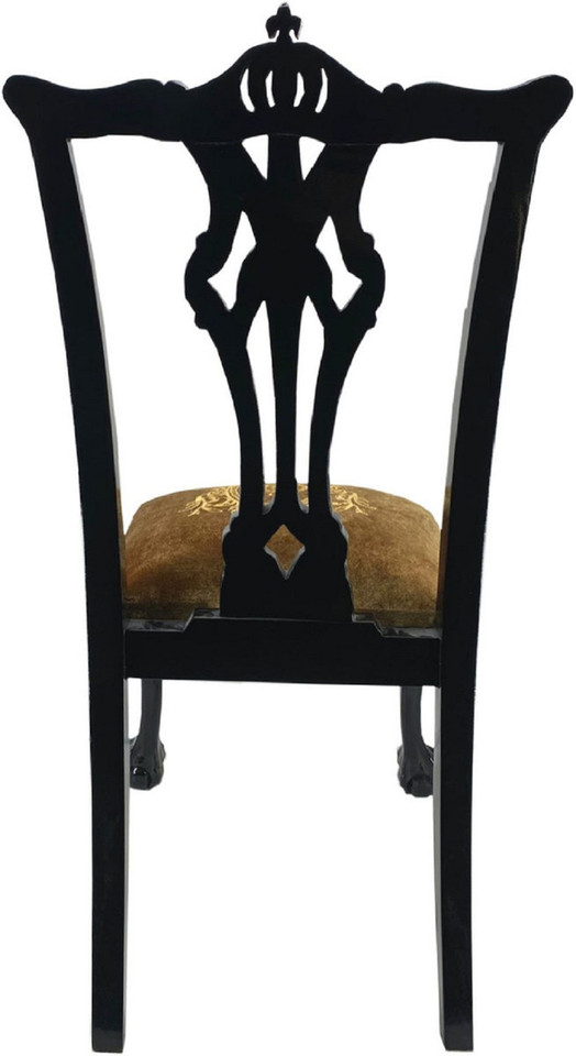 PARIS BAROQUE DINING SET, BLACK AND EMERALD GREEN