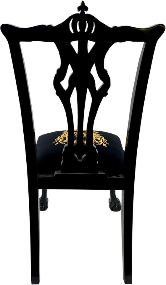 PARIS BAROQUE DINING SET, BLACK AND EMERALD GREEN