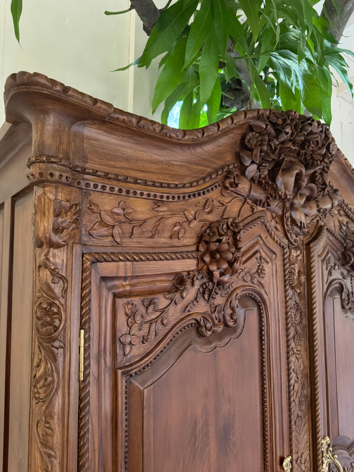 FRENCH BIRDS AND RIBBONS ARMOIRE WARDROBE
