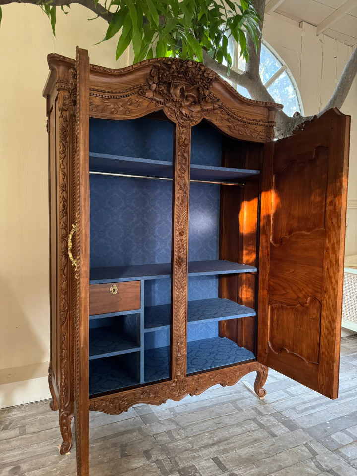 FRENCH BIRDS AND RIBBONS ARMOIRE WARDROBE