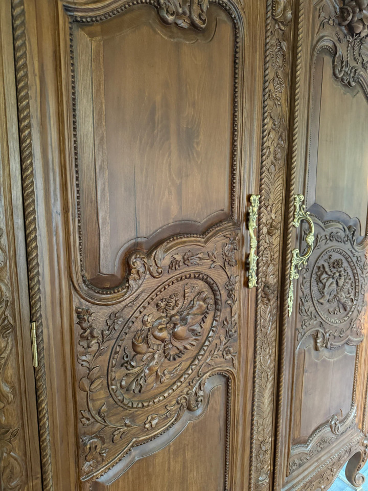 FRENCH BIRDS AND RIBBONS ARMOIRE WARDROBE