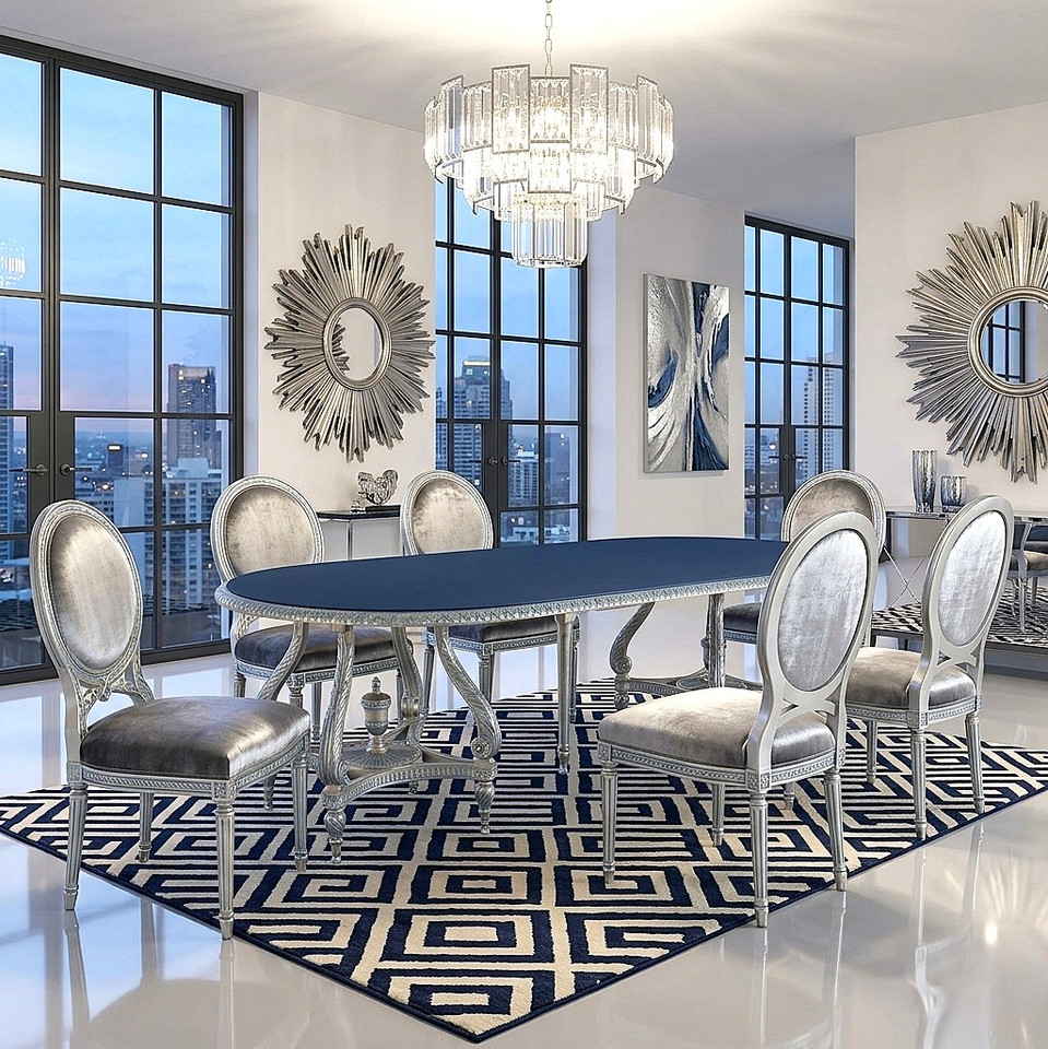 The Royal Sapphire & Silver Rococo Dining Masterpiece (By Atelier Vesper)
