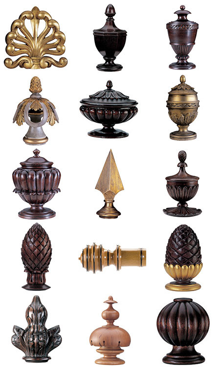 Wood Poles & Finials....Traditional Collection