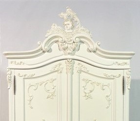 Marie Antoinette Armoire, French Antique White