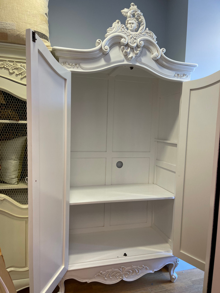 Marie Antoinette Armoire, French Antique White