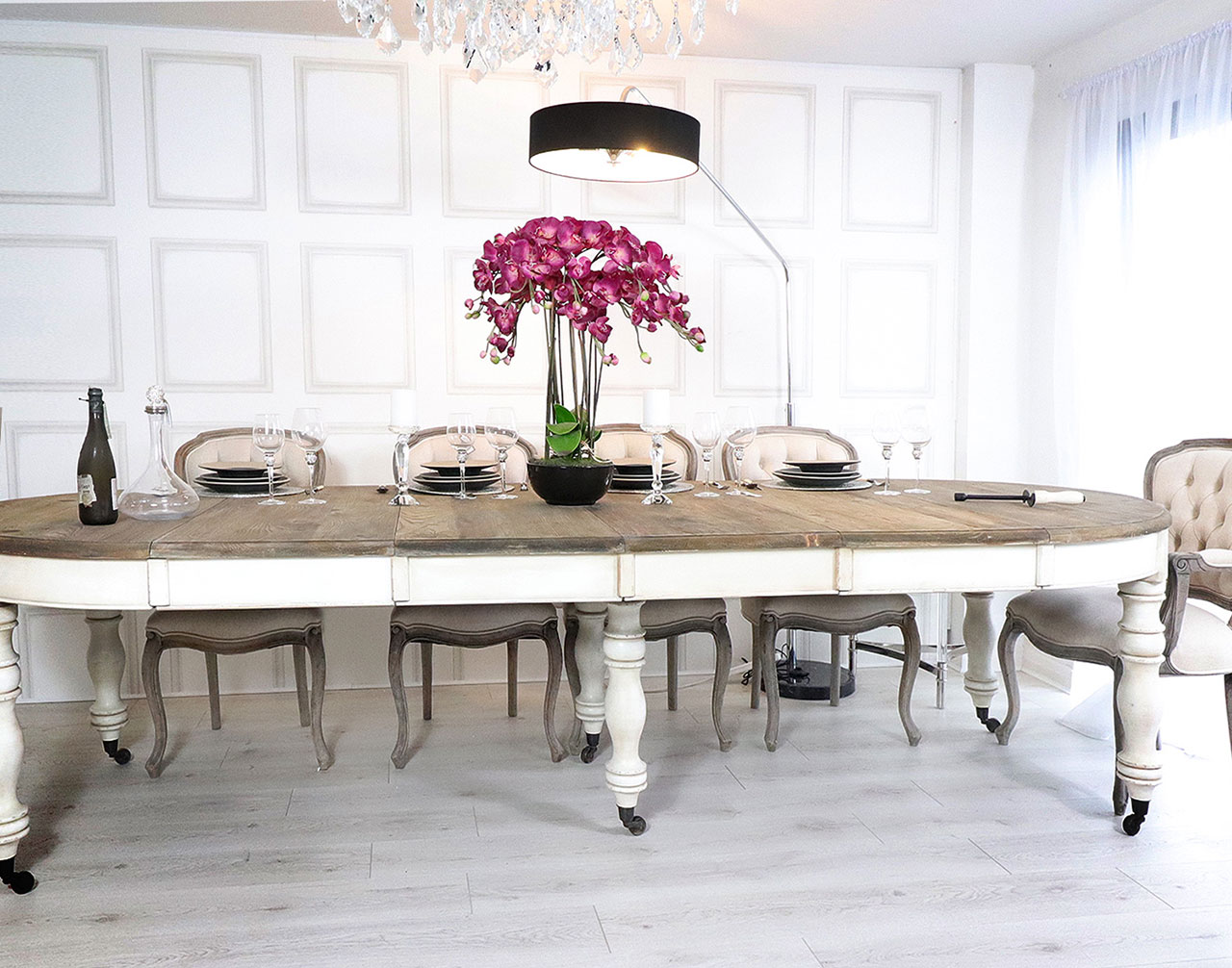 French Chateau Extending Dining Table