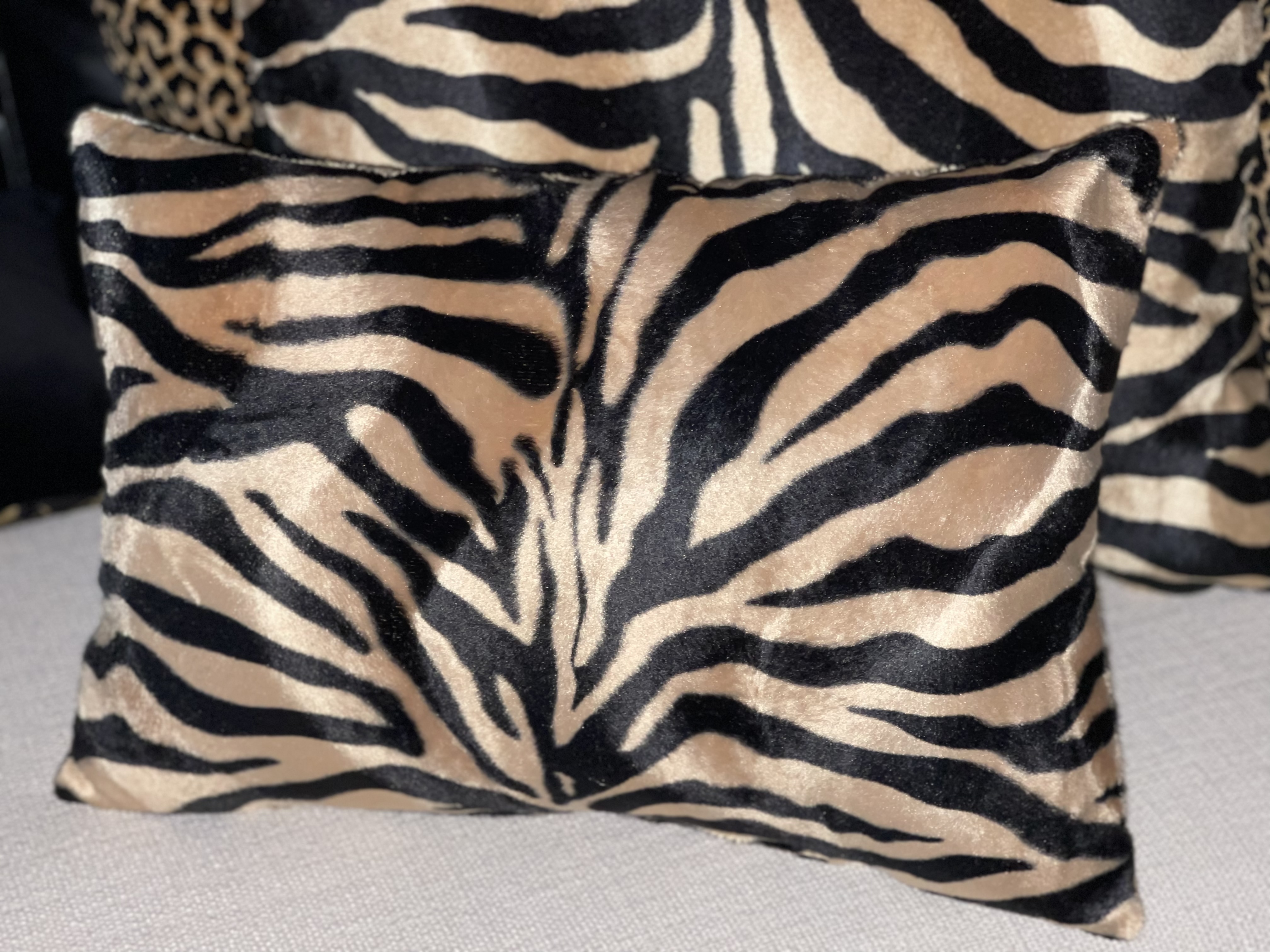 Zebra Print  Lumbar Throw Pillow