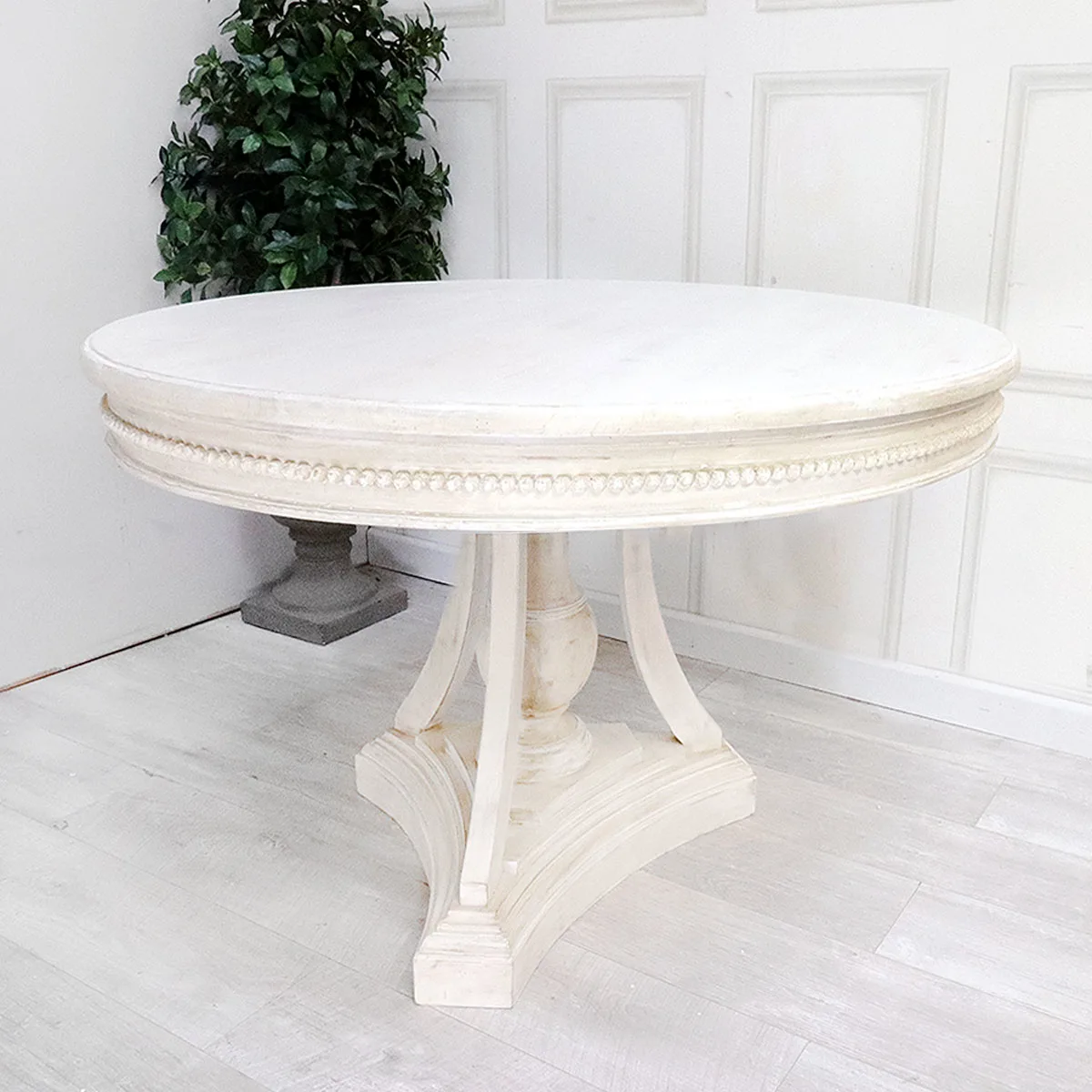 JANELLE ROUND DINING TABLE SET, WHITEWASH