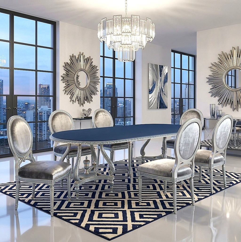 The Royal Sapphire & Silver Rococo Dining Masterpiece (By Atelier Vesper)