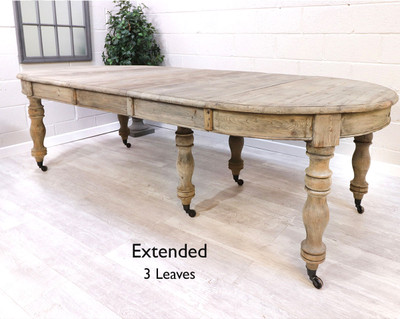 French Reclaimed Extending Dining Table - French Country Furniture USA