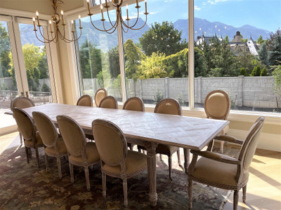 FRENCH DINING SET WHITEWASHED
