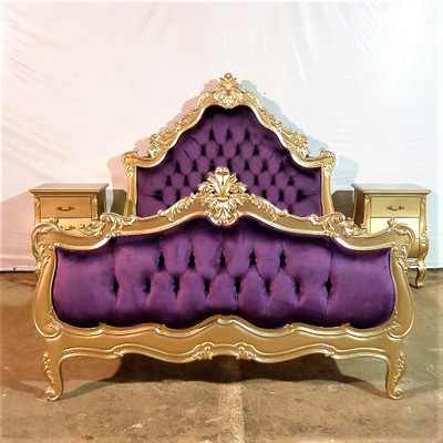 Gold And Purple French Bedroom Set
