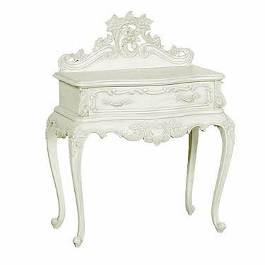 Chateau White French Side Table, 1 Drawer - French Country Furniture USA