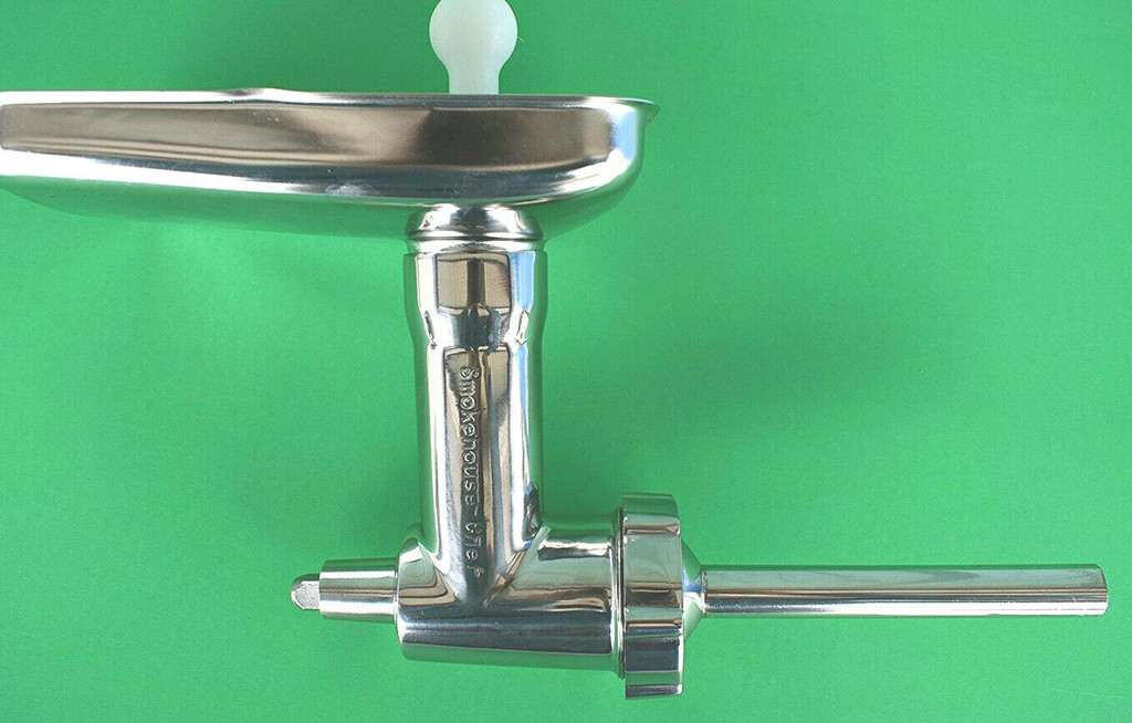 The Original STAINLESS STEEL Meat Grinder Attachment for Kitchenaid Mixer PLUS Sausage Stuffing Kit 