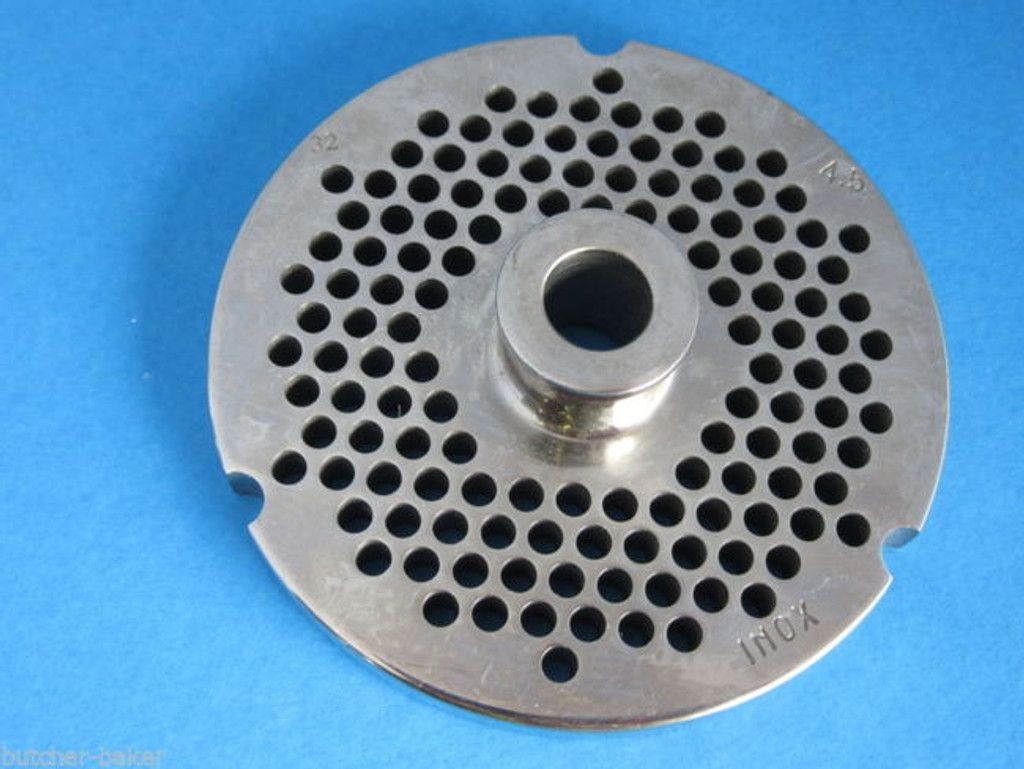 #32 x 3/16" w/ HUB STAINLESS Meat Grinder Plate for Hobart Weston LEM Cabelas et