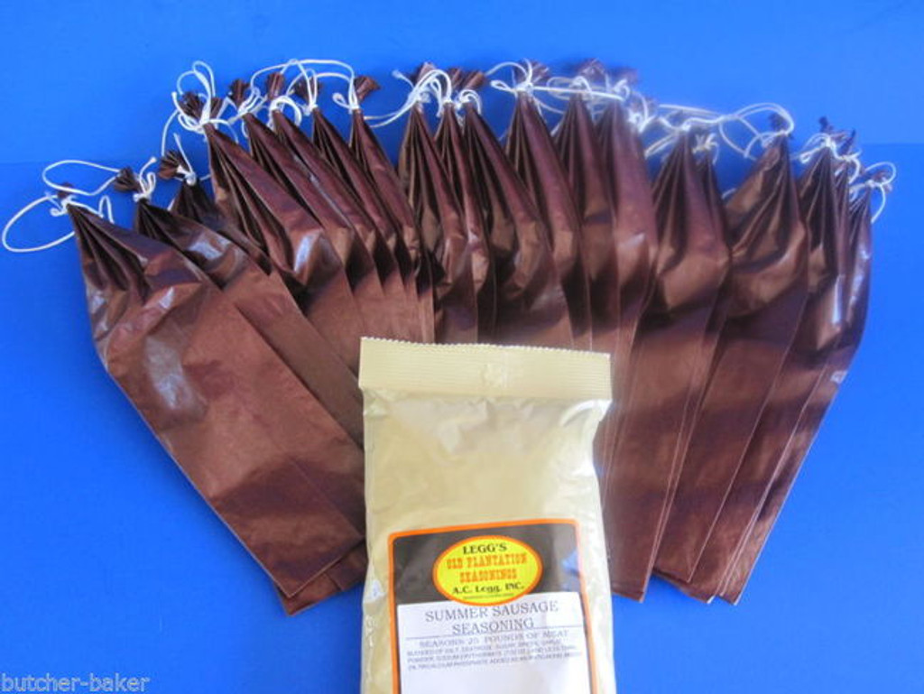 SUMMER SAUSAGE Seasoning AND CASINGS for 25 lbs.  Just add Venison, Elk, Pork