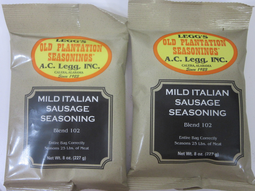 MILD Italian Sausage Seasoning for 50 Lbs of meat venison pork beef links or pan