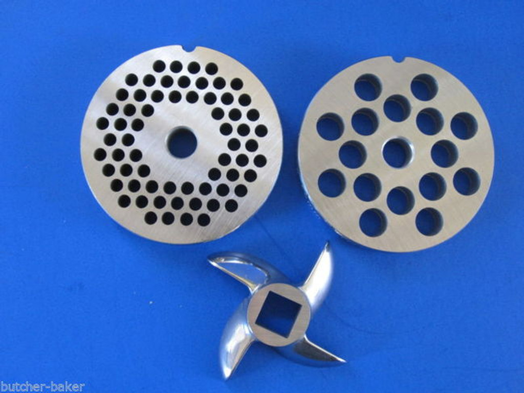 COMBO KIT #12 (2 3/4")  Meat Grinder plates discs & KNIFE blade for Hobart etc