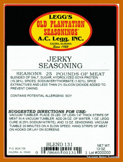 CASE PRICE Original Leggs JERKY Seasoning Spices for Venison Elk Beef Moose Axis