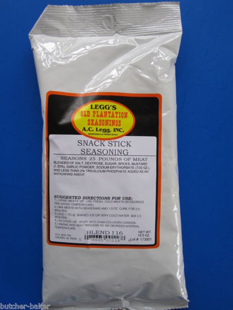 CASE PRICE Leggs Snack Stick Seasoning for Beef Elk Deer Sausage Slim Jims or Pepperoni