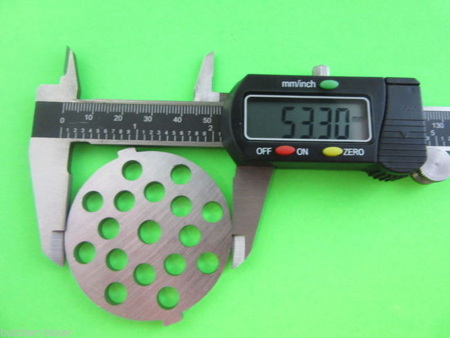 5/16" Meat Grinder plate disc & knife for Waring Pro, Back to Basics & Oster
