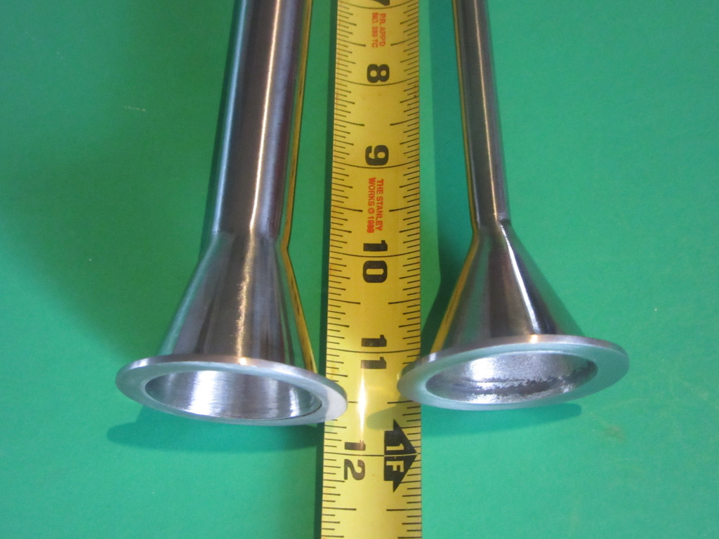 *COMBO SET* 12" EXTRA LONG Sausage Stuffing Horn Tubes 3/8" & 3/4" for LEM 1569 1219 1217 1607 1607SS 1111 1112  stuffer.  