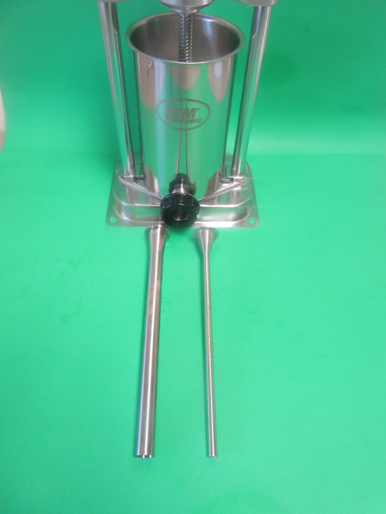 COMBO SET**  12" EXTRA LONG Sausage Stuffer Horn Tube 3/8" & 3/4" for LEM 5 LB Mighty Bite 