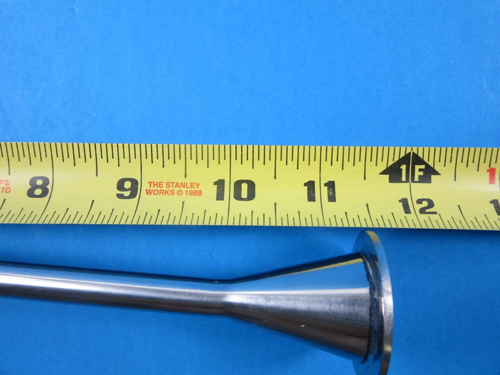 LONG Snack Stick tube for 21mm snack stick casings.  1/2" OD.  2" base