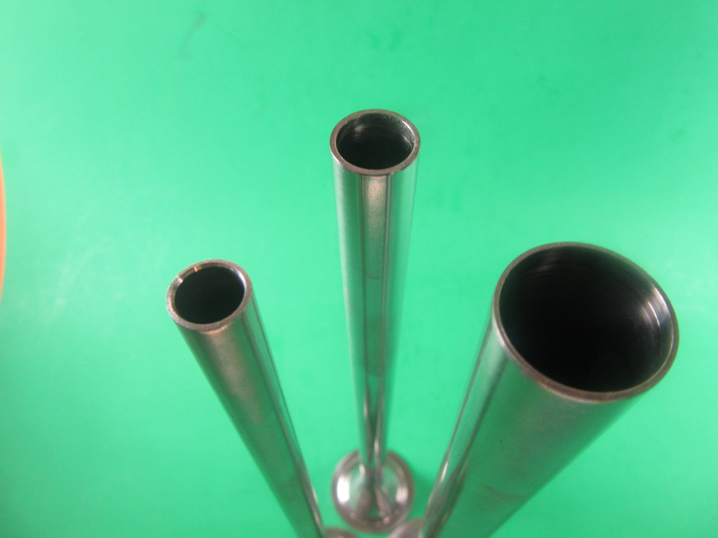 *1 9/16" base*  3 pc COMBO SET**  12" EXTRA LONG Sausage Stuffing Horn Tube 3/8", 1/2" & 3/4" for Enterprise cast iron stuffer