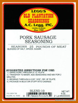 CASE PRICE Leggs Blend #10 ORIGINAL Breakfast Sausage Seasoning for 600 lbs Beef Venison Pork