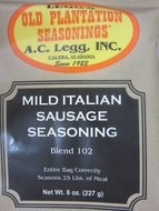 *SALE* CASE PRICE  MILD Italian Sausage Seasoning for 600 Lbs of meat Use for Links or other dishes