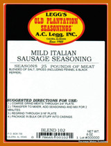 CASE PRICE  MILD Italian Sausage Seasoning for 600 Lbs of meat Use for Links or other dishes
