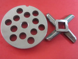 #22 x 1/2" (12mm) COARSE SAUSAGE GRIND holes AND KNIFE for meat grinder.  MADE IN ITALY