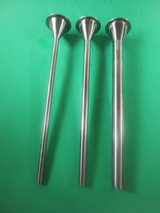 *1 9/16" base*  3 pc COMBO SET**  12" EXTRA LONG Sausage Stuffing Horn Tube 3/8", 1/2" & 3/4" for Enterprise cast iron stuffer
