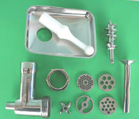 The Original STAINLESS STEEL Meat Grinder Attachment for Kitchenaid Mixer PLUS Sausage Stuffing Kit 