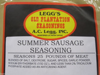 SUMMER SAUSAGE Seasoning AND CASINGS for 100 lbs.  Easy recipe for Venison Elk