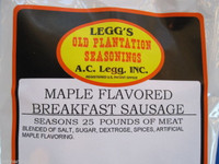 MAPLE Breakfast Pan Sausage Seasoning Spices for 25 lbs Venison Pork Deer etc