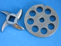 #8 x 1/2" DISC PLATE & KNIFE Meat Grinder Grinding SET *Stainless Steel*