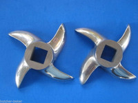 #32 SET Meat Grinder Sausage Stuffing Stuffer (2) Plates (2) knife for Hobart et