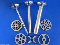 #22 8 pc COMBO Meat Grinder Grinding plate disc knife & Sausage stuffer tube
