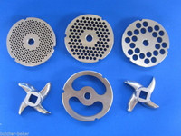 #22 6 pc SET Meat Grinding plate sausage stuffing disc knife cutter Hobart etc