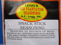 CASE PRICE Leggs Snack Stick Seasoning for Beef Elk Deer Sausage Slim Jims or Pepperoni