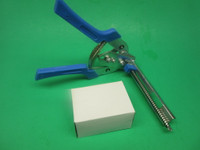 Spring Loaded Pliers with 600 hog rings for closing summer sausage casings