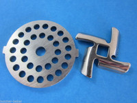 3/16" Meat Grinder plate disc & knife for Rival Sunmile Deni