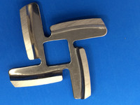 *COMBO*  New knife AND  1/8" & 5/8" Coarse and Fine ground meat replacement plate for KitchenAid KSMFGA