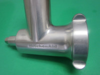 4 pc. SET 1/8", 1/2" and  5/8" GRIND HOLES for KitchenAid KSMMGA meat grinder PLUS NEW KNIFE