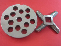 #22 x 1/2" (12mm) COARSE SAUSAGE GRIND holes AND KNIFE for meat grinder.  MADE IN ITALY