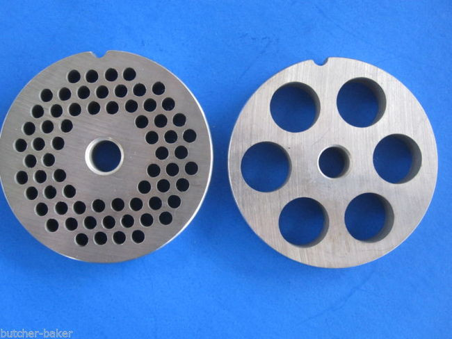3pc 22 Meat Grinder plate disc knife 1/8" & 3/4" SET Hobart LEM